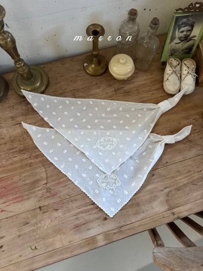 Marron44｜(free) 玫瑰刺繡圍巾7