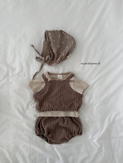 Bloom.b47｜(0m-18m) 抓皺印花包屁衣7