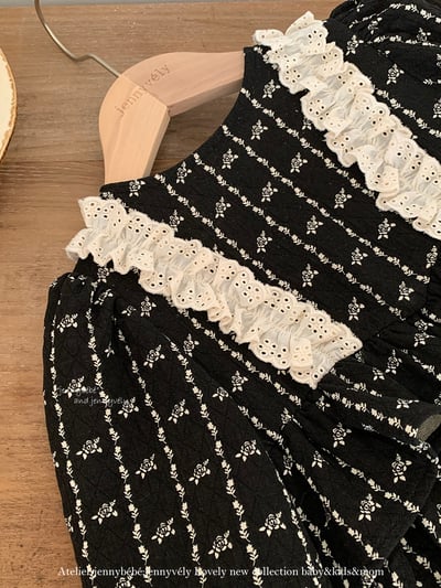 JE627｜(66cm-90cm) 復古碎花花邊包屁衣4