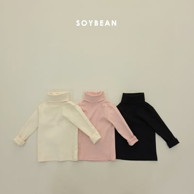 Soybean87｜(75cm-118cm) 素面高領上衣1