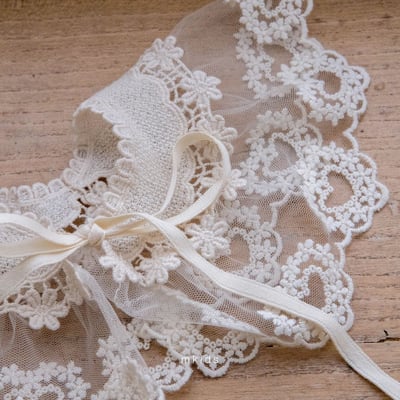 M-KIDS51｜(65-115cm) 蕾絲綁帶領圍5