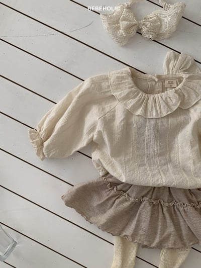 Bebe holic39｜(3m-18m) 花瓣領縮口襯衫14