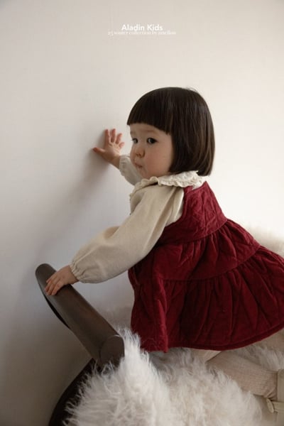 ALADIN21｜(75cm-114cm) 磨毛菱形壓紋吊帶裙12