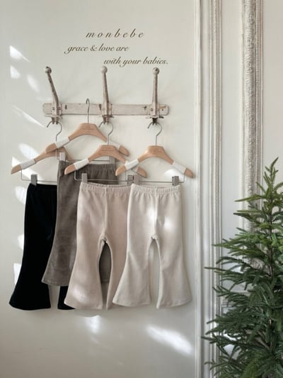 MONBEBE47｜(1y-8y-mom) 燈芯絨絨喇叭褲1