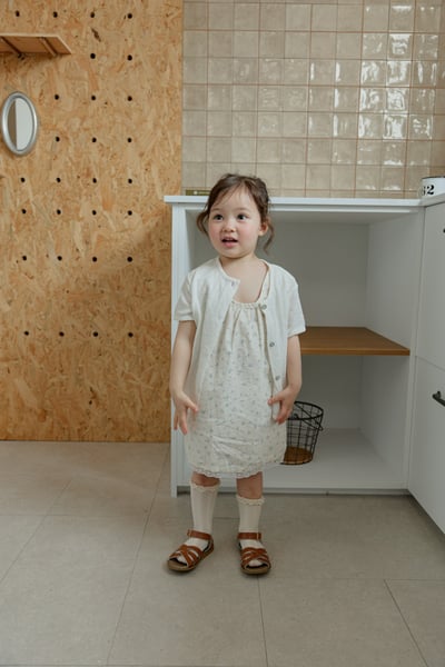 onu32｜(70cm-115cm) 碎花蕾絲滾邊洋裝6