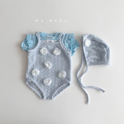 my_bebe11｜(75-105cm) 玫瑰花泳衣含帽子8