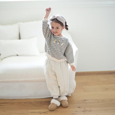 neneru21｜(70cm-125cm) 2色刺繡印花條紋套裝8