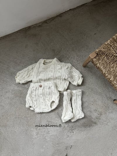 Bloom.b32｜(0m-24m) 麻花針織腳套12