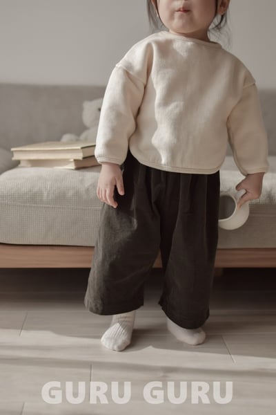 GURU GURU20｜(6m-24m) 2色素面口袋直筒長褲10