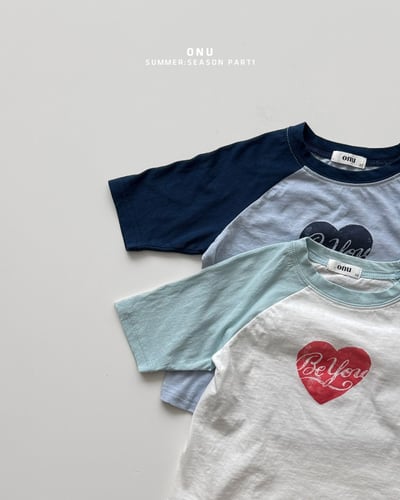 onu06｜(70cm-115cm) 愛心印花7分袖上衣4