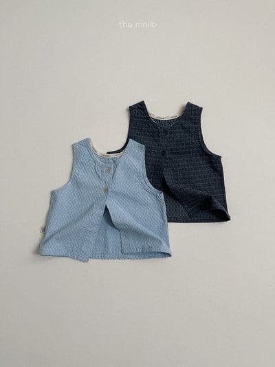 MiniRobe07｜(70-110) 壓紋開岔背心1