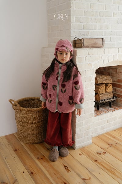 OREN30｜(85-120cm) 復古鬱金香羊羔毛外套18