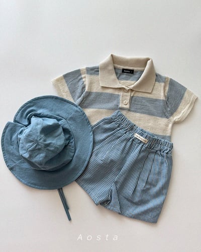 AOSTA26｜(6m-5y) 4款線條小標短褲20