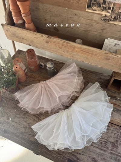 Marron20｜(1y-6y) 珍珠薄紗裙1