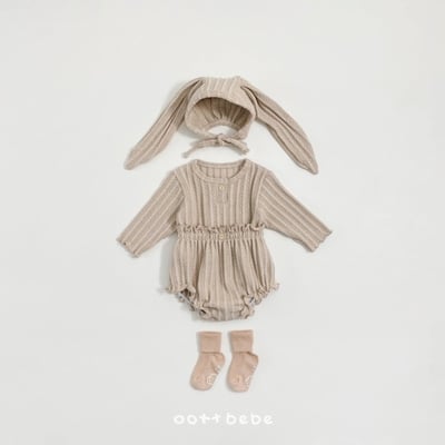 Oottbebe04｜(0m-12m) 壓紋捲邊套裝11