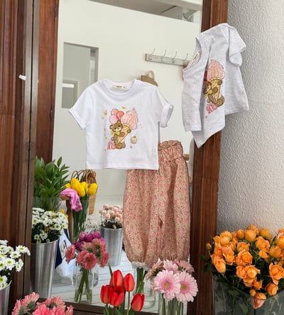 LePetitmot11｜(80-125cm) 花朵阿拉丁蕾絲褲4