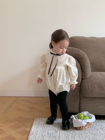 JE600｜(66cm-90cm) 波點緞帶包屁衣12