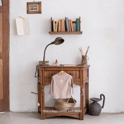 M-KIDS21｜(65-115cm) 2色刺繡捲邊上衣5