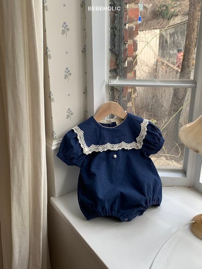 Bebe holic27｜(3m-18m) 蕾絲翻領連身服8