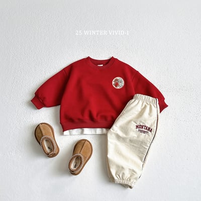 vivid95｜(78cm-125cm) 小狗刺繡休閒套裝(10