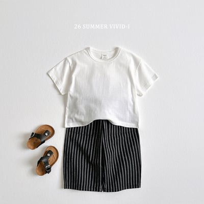 vivid35｜(78cm-125cm) 4款簡單素色條紋上衣(2入組)25