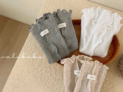 Valubebe 87｜(Free) 木耳邊抓皺襪2