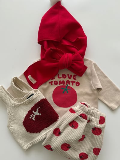 AOSTA34｜(6m-5y) 番茄印花上衣4