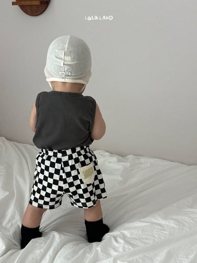 lala land17｜(3m-18m) 3色經典棋盤格紋短褲9