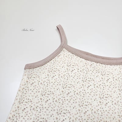 bebe nine03  (6m-24m) 2色木耳邊花吊帶套裝8