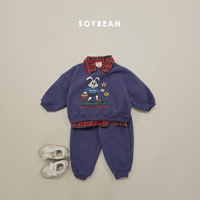 Soybean44｜(75cm-118cm) 野餐小兔印花休閒套裝9