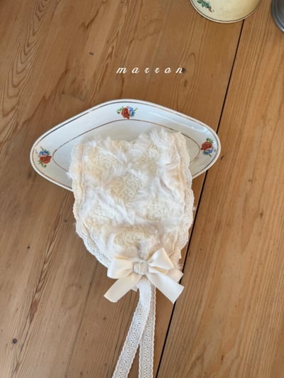 Marron 53｜(3m-18m) 宮廷蕾絲羽毛髮帶7