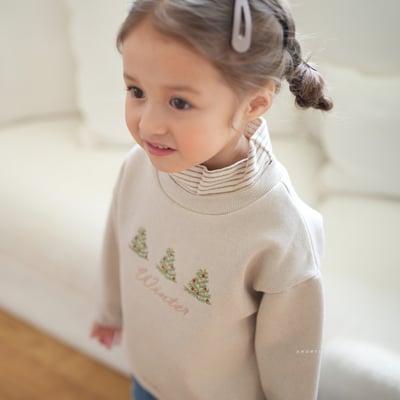 neneru26｜(70cm-125cm) 2色聖誕樹印花高領上衣4