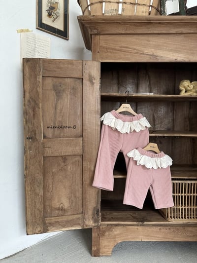 Bloom.b38｜(0m-24m/85cm-125cm) 蕾絲裙擺刷絨長褲6