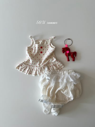 SO.U23｜(6m-18m) 抓皺緞帶套裝10