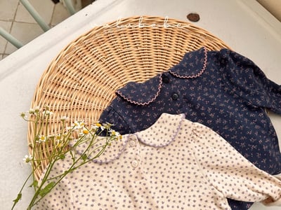 Valubebe46｜(65-90) 翻領碎花上衣6