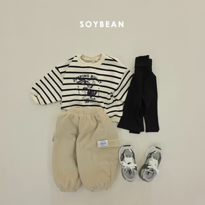 Soybean58｜(75cm-118cm) 小兔條紋休閒上衣15