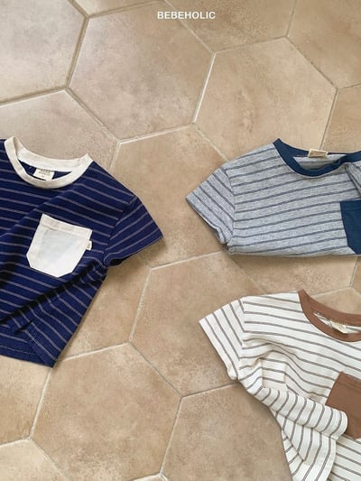 Bebe holic47｜(3m-18m) 口袋條紋上衣6