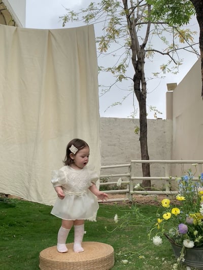 JE23｜(73-90cm) 蕾絲背心公主包屁衣套裝3