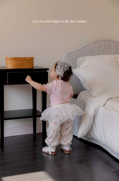 M-KIDS28｜(65-115cm) 印花縮口棉褲17