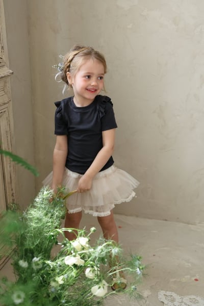 FLO16｜(75-140) 荷葉肩邊上衣6