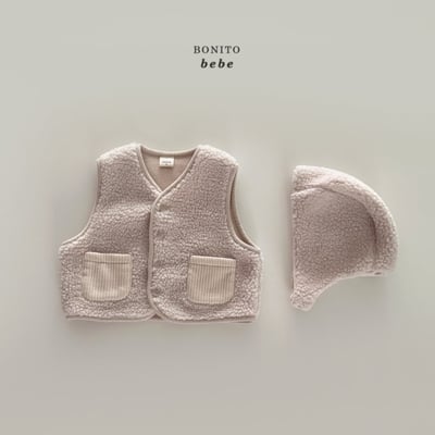 Bonito89｜(3m-18cm) 刷毛口袋背心3