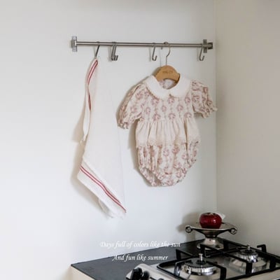 M-KIDS38｜(65-80cm) 歐式碎花滾邊包屁衣7