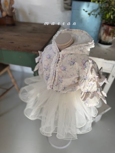 Marron03｜(1y-6y) 碎花蕾絲滾邊連帽外套17