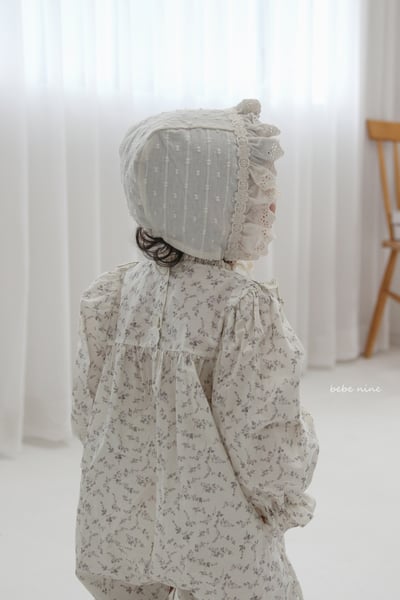 bebe nine18 (free) 1色荷葉花邊綁帶帽8