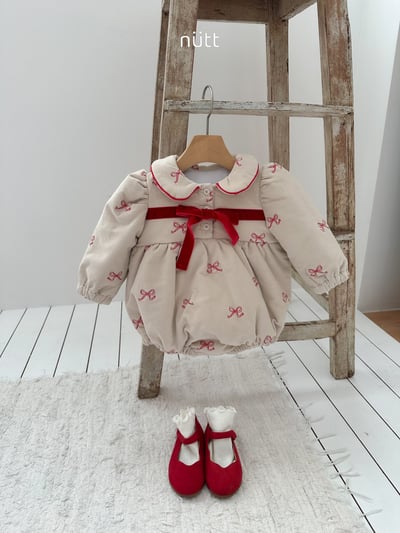 Nutt05｜(3m-16m) 蝴蝶結夾層棉包屁衣13