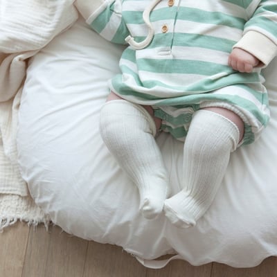 LEMONADE29｜(55cm-85cm) 2色粗條紋包屁衣含帽子5