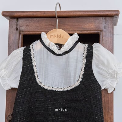 M-KIDS14｜(65-115cm) 雪紡小香風洋裝7