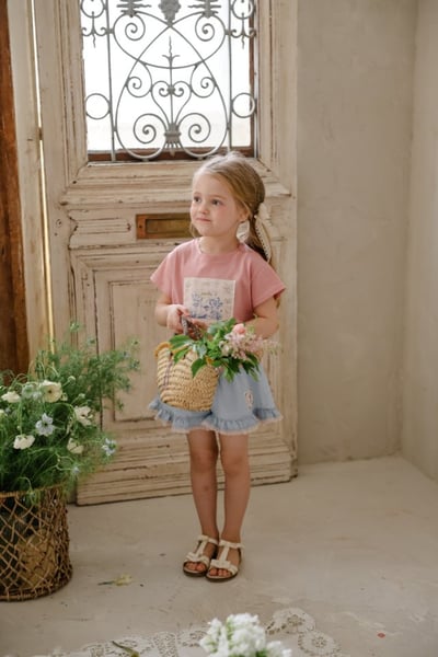 FLO13｜(75-140) 荷葉蕾絲牛仔褲10