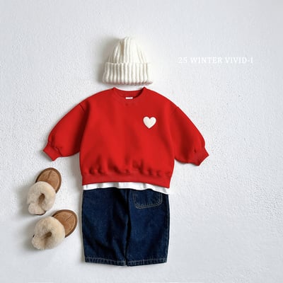 vivid68｜(78cm-125cm) 立體愛心印花休閒上衣10