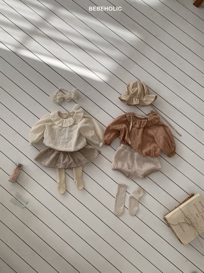 Bebe holic39｜(3m-18m) 花瓣領縮口襯衫5